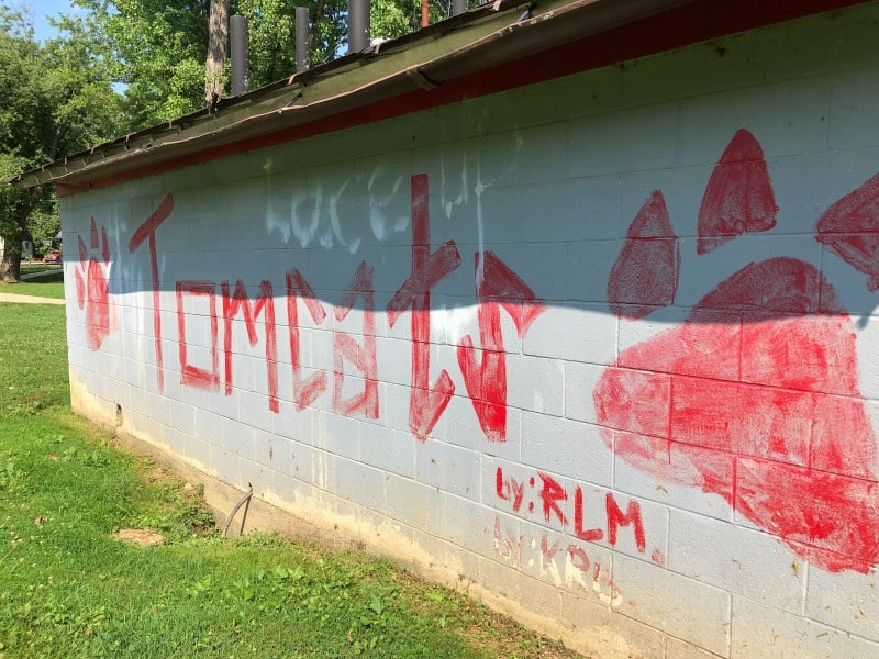 Trimble Tomcats building at its baseball field in Glouster, Ohio.
