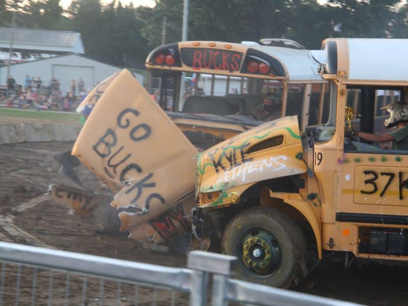 Photo gallery: 2025 Athens County Fair School Bus Demolition Derby