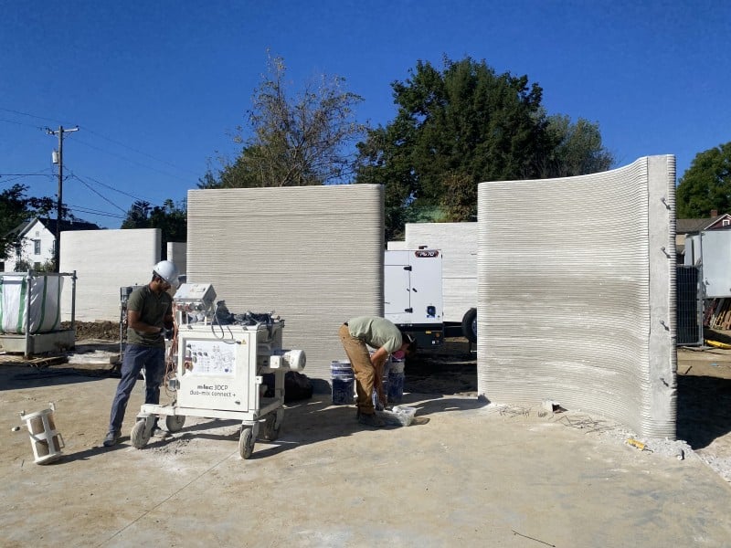 Workers on construction site