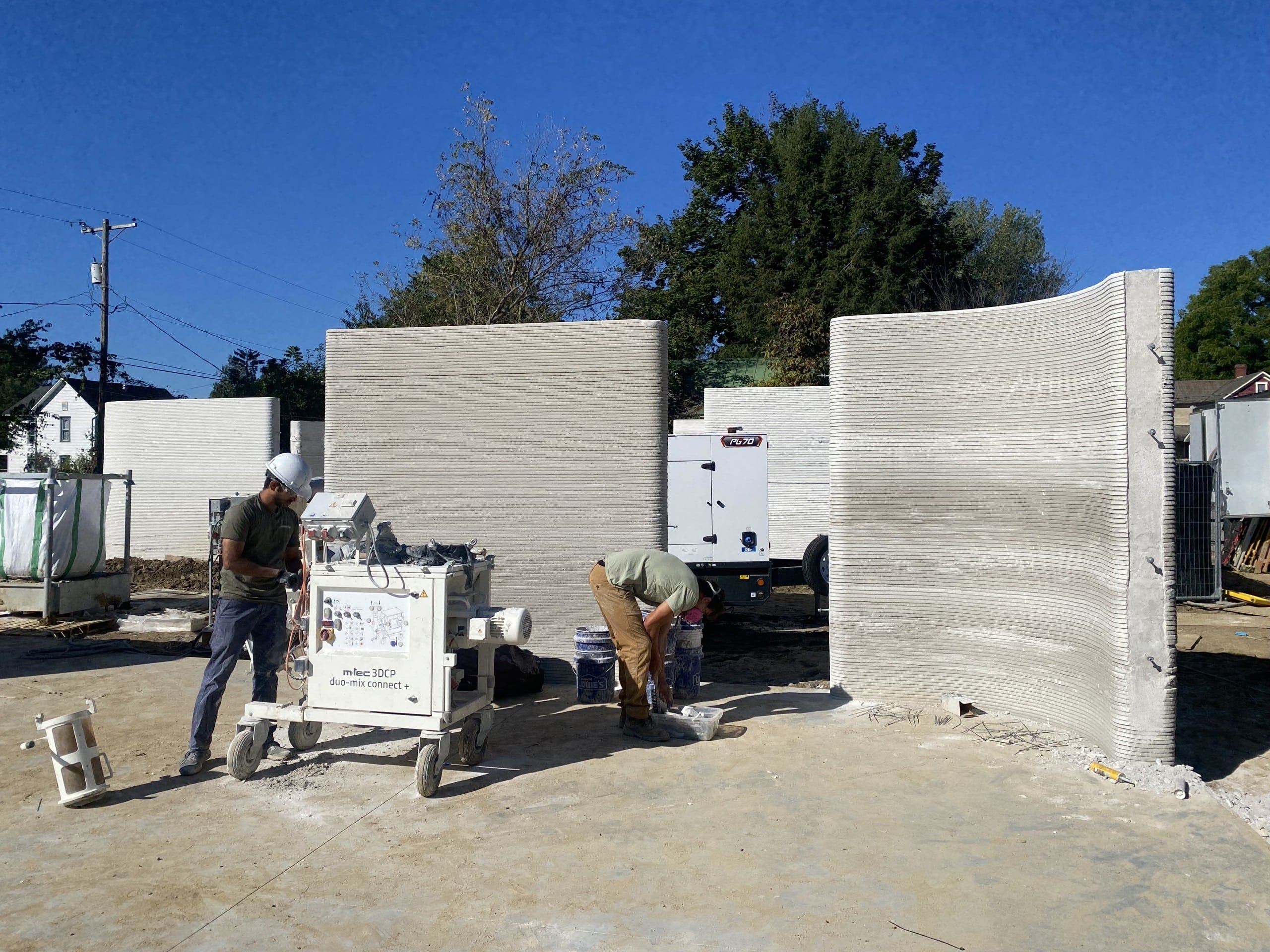 Workers on construction site