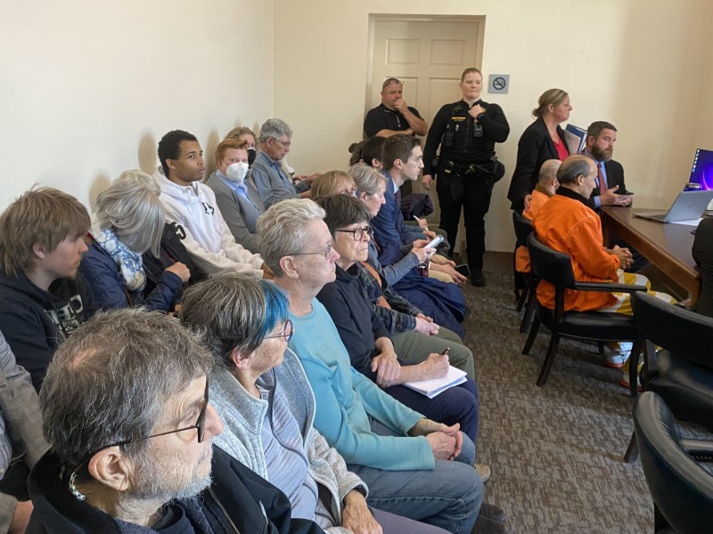 Victor Laverde Laguna and his brother Gregory Laverde Laguna were met in the Athens County Court of Common Pleas Wednesday by a crowd of supporters.