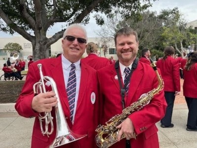 Aaron Backes and Terry Robb at the 2026 Rose Parade