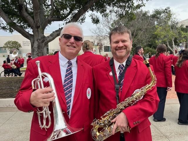 Aaron Backes and Terry Robb at the 2026 Rose Parade