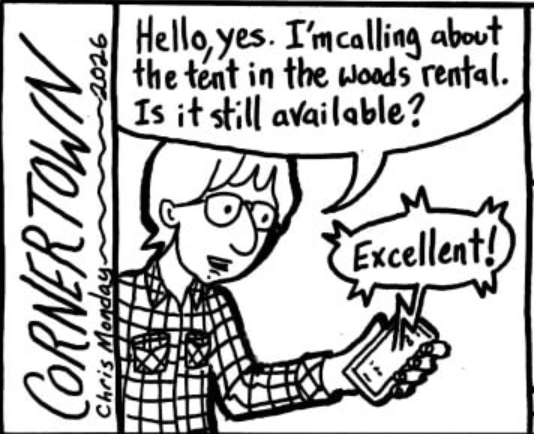 Cornertown comic panel