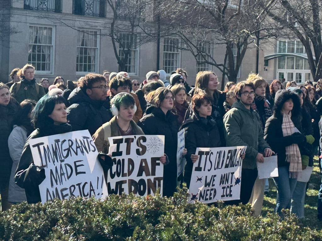 OU students at anti-ICE walkout