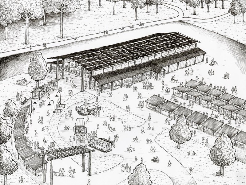 Artist rendering of AFM proposed Athens Community Pavilion