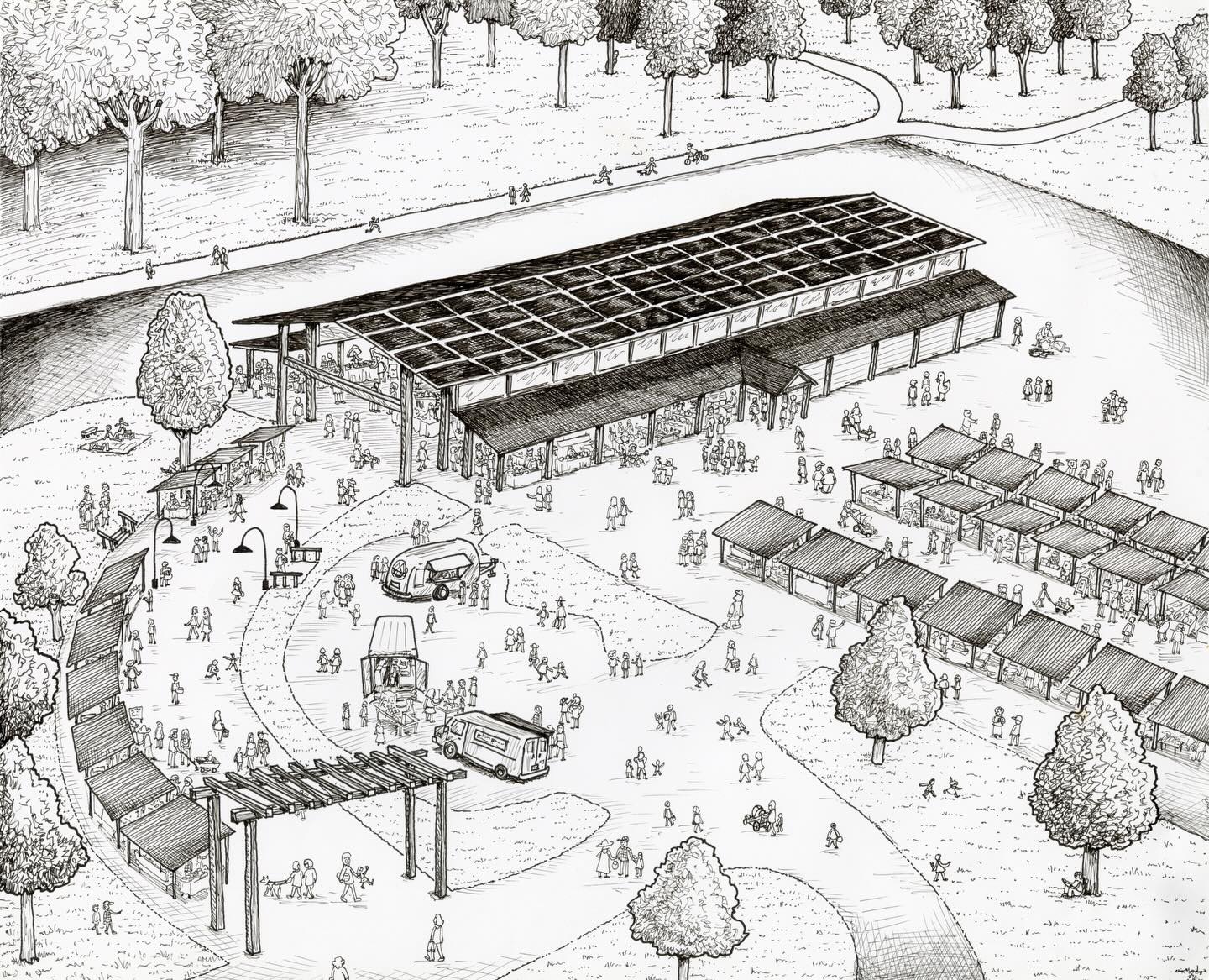 Artist rendering of AFM proposed Athens Community Pavilion